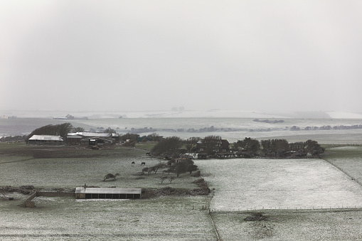 Farmland in Winter, East Sussex