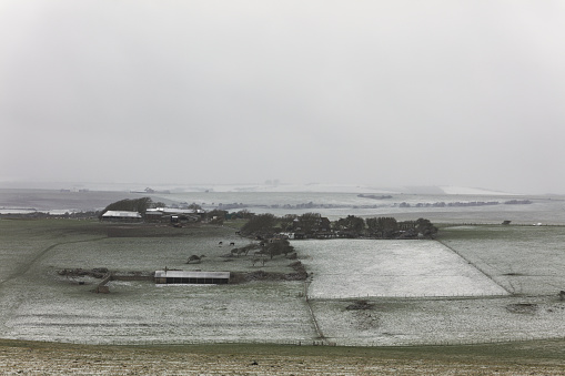 Farmland in Winter, East Sussex