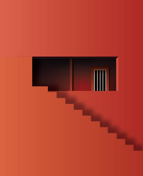 istock minimal building orange stairs illustration 1301408248