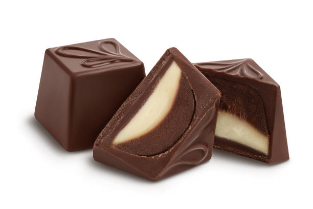 istock Chocolate candy isolated on white background with clipping path and full depth of field 1301408425