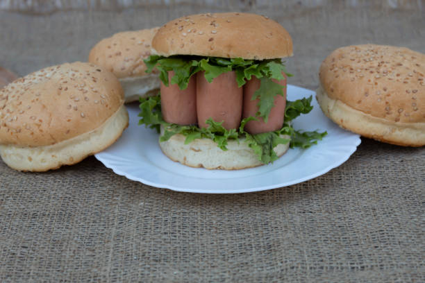 istock On a white plate lies an unusual sandwich 1301415537