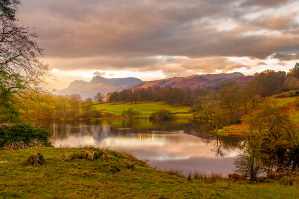 loughrigg tarn loughrigg tarn in the lake district UK keswick stock pictures, royalty-free photos & images
