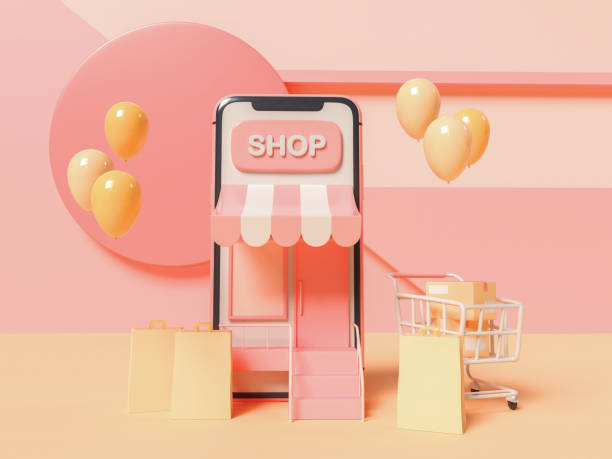 istock 3D Illustration. Online shopping concept. 1301421950