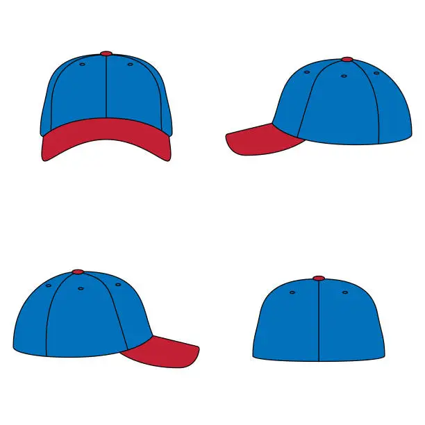 Vector illustration of Baseball Hats / Baseball Caps
