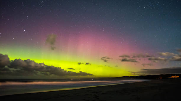 aurora australis nowa zelandia - australis zdjęcia i obrazy z banku zdjęć