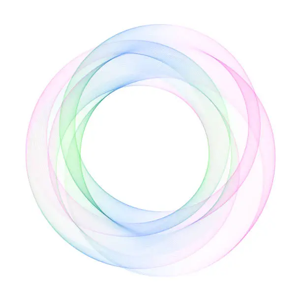 Vector illustration of Abstract swirl energy circle Multicolored element design wave