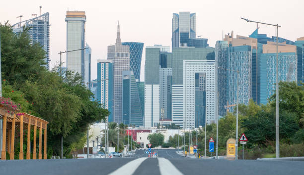 istock The skyline of Doha city before sunset. 1301429224