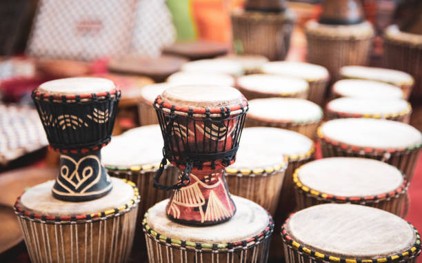 istock Drum music african instrument djembe 1301429692