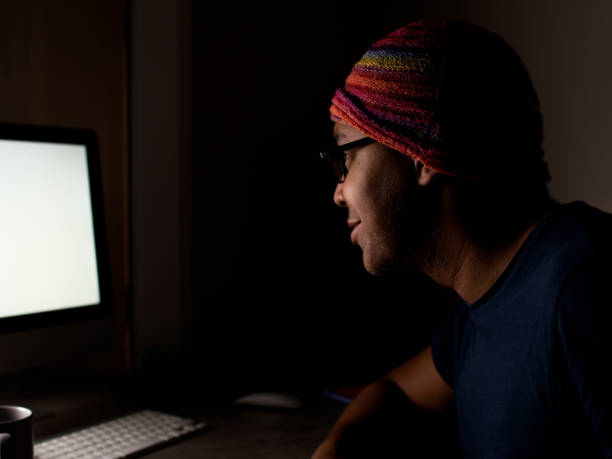 istock Freelancer working remotely from home overnight during pandemic 1301430679