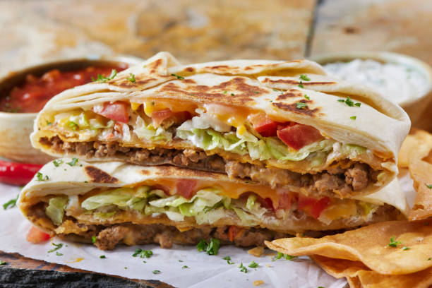 istock The Cheesy Beef Crunch Wrap Supreme 1301430927