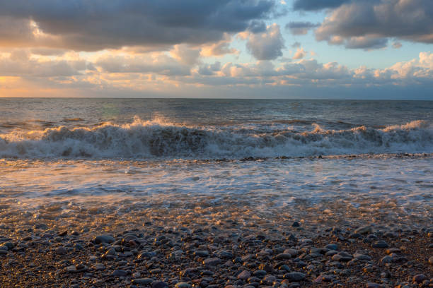 istock Sunset. Beautiful sea. Sea sunset background. 1301432262