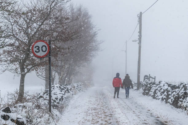 istock Snow covers the roads 1301432681