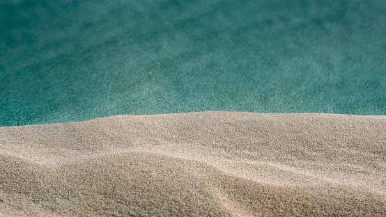 Wind-blown natural pattern on clean sand beach