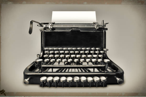 typewriter - typewriter journalist newspaper obsolete imagens e fotografias de stock