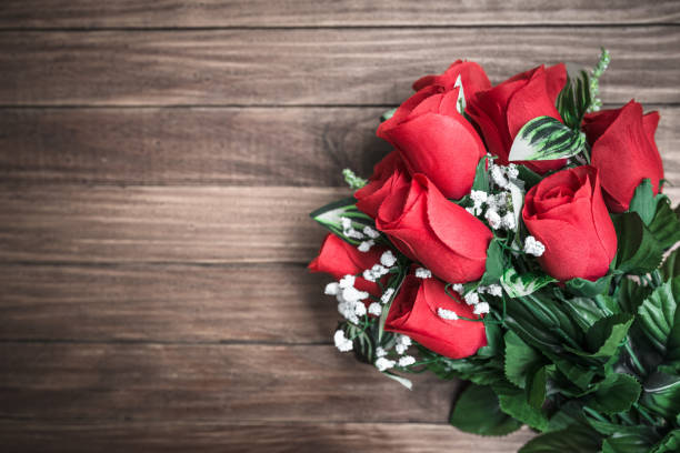bouquet of rose on the table
