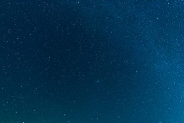 istock Beautiful blue starry sky. Night photography, astronomical background. 1301443538