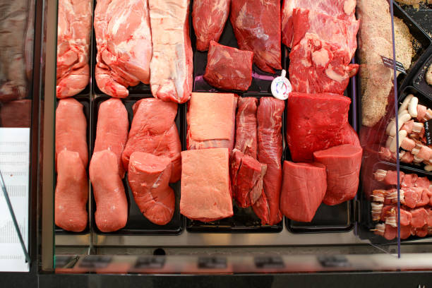 istock Fresh raw red meat at the butcher 1301446544