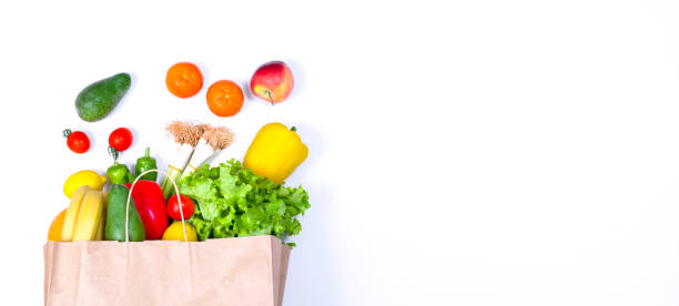 istock vegetables in grocery paper bag 1301448300