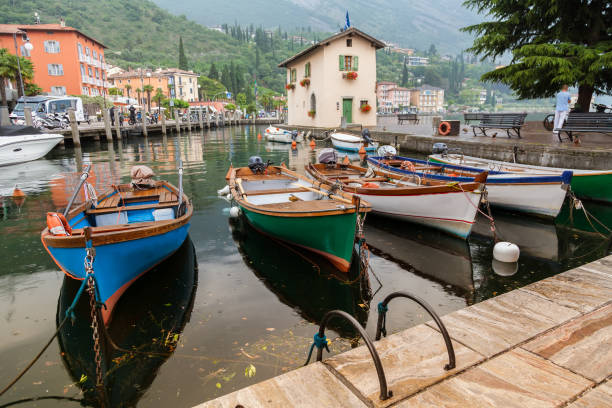 istock small boat harbor in Nago-Torbole 1301462672