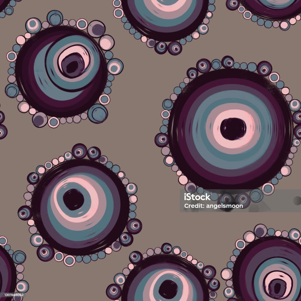Nested Circle Pattern Geometric Seamless Pattern Texture With Perfectly Contacting Nested ...