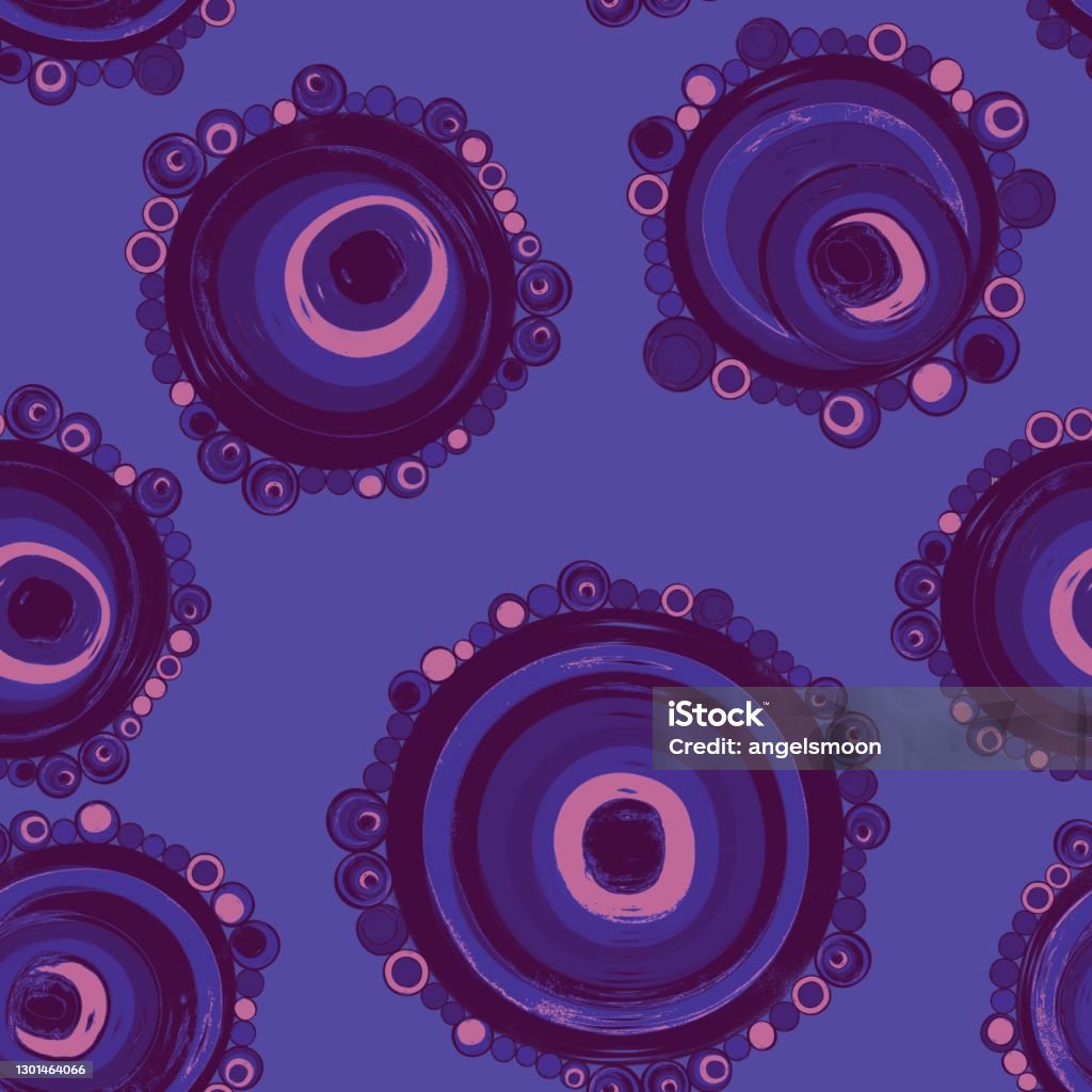 Nested Circle Pattern Geometric Seamless Pattern Texture With Perfectly Contacting Nested ...