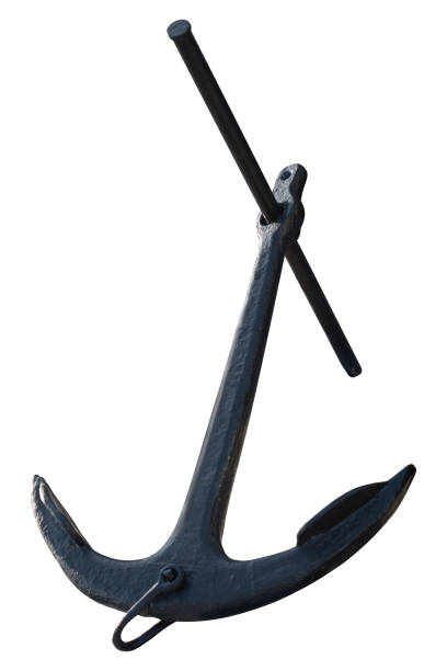 istock Admiral's anchor, nineteenth century on a white background in isolation 1301464573