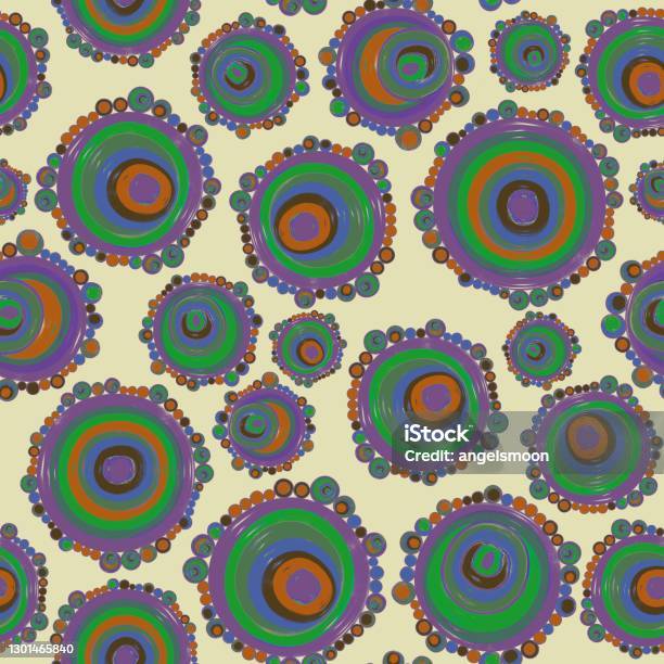 Nested Circle Pattern Geometric Seamless Pattern Texture With Perfectly Contacting Nested ...