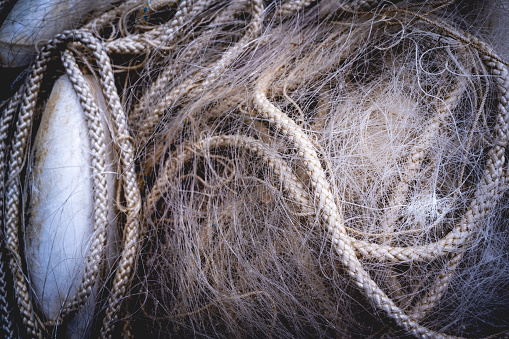 Close up of ball of thick rope