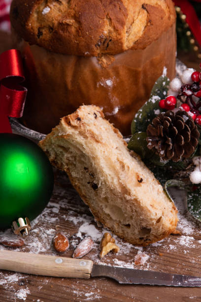 istock typical christmas desserts and sweets, panettone 1301468543