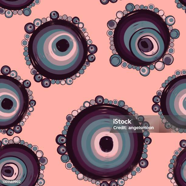 Nested Circle Pattern Geometric Seamless Pattern Texture With Perfectly Contacting Nested ...