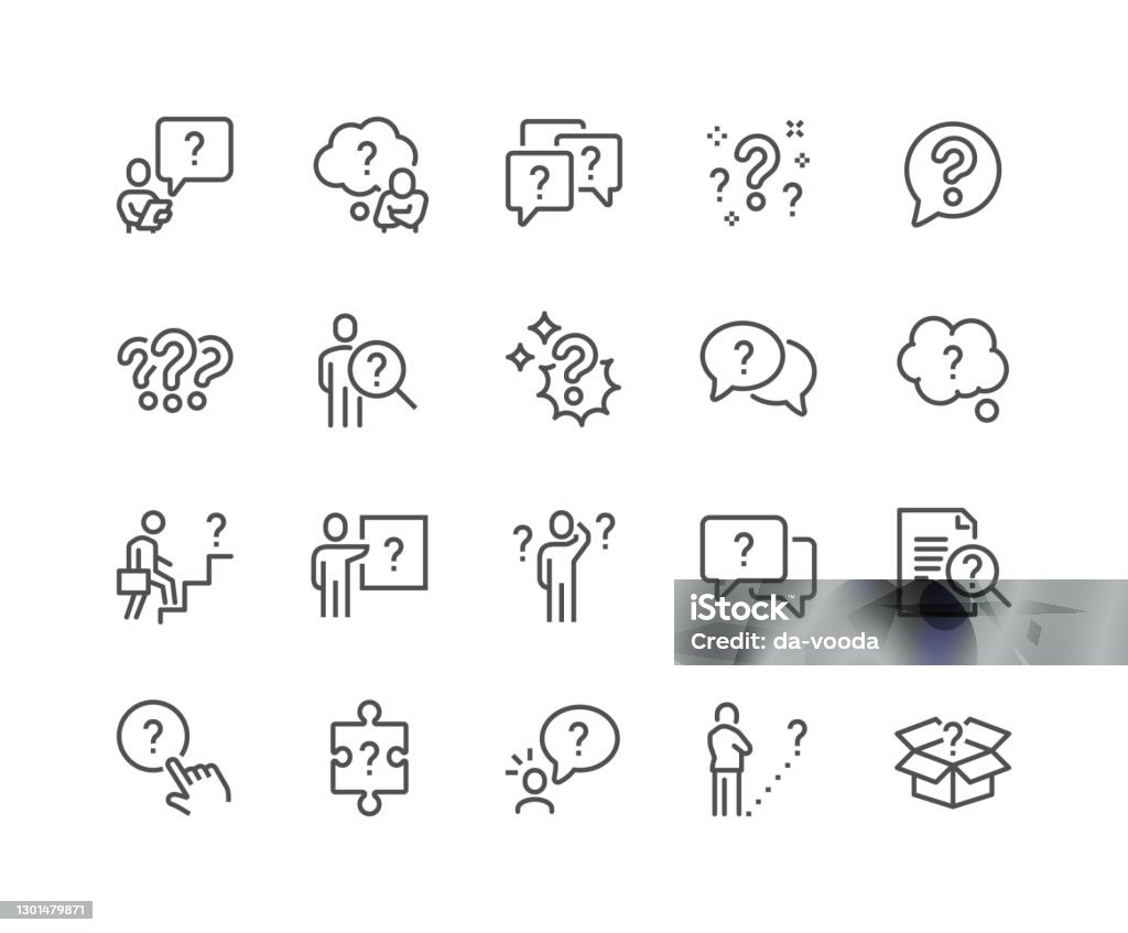 Ikony pytań wiersza - Grafika wektorowa royalty-free (Ikona) Ikony pytań wiersza - Grafika wektorowa royalty-free (Ikona)