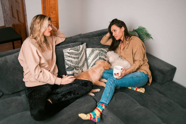 istock Female Friends Having Fun At Home 1301480195