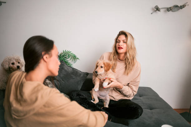 istock Female Friends Having Fun At Home 1301480749