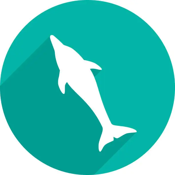 Vector illustration of Dolphin Icon Silhouette 3