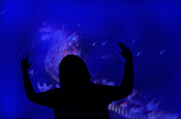 Silhouettes of a young woman Ca