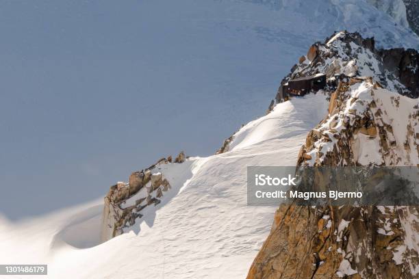View Over Top Of Vallee Blanche And Cosmiques Arete Ridge Stock Photo - Download Image Now