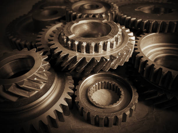 istock Steel cog gears 1301489350