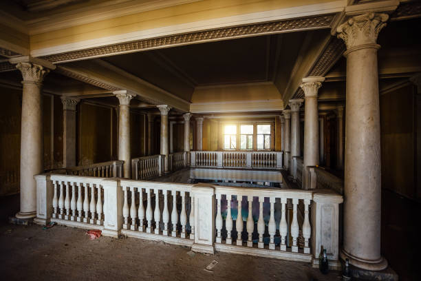 istock Old abandoned hall with columns in Abkhazia, Georgia 1301490126