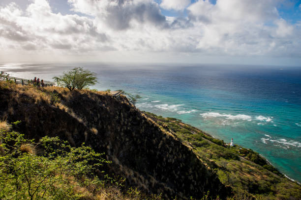 istock Hill and blue sea 1301494911