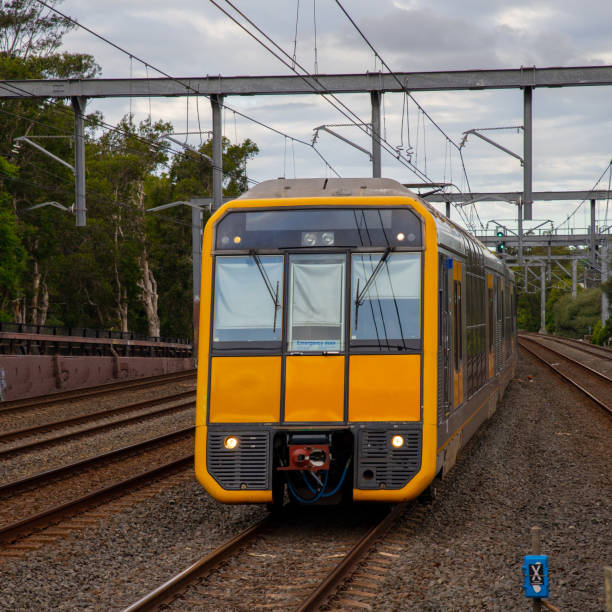istock Commuter Train fast moving through a Station in Sydney NSW Australia 1301497818