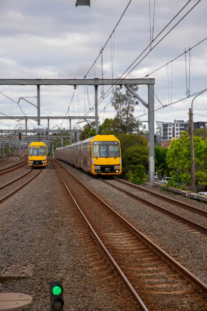 istock Commuter Train fast moving through a Station in Sydney NSW Australia 1301497827