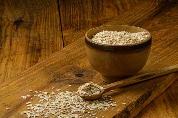 istock Oat flakes in a bowl 1301507922