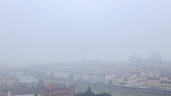 Florence City in the fog Fine art