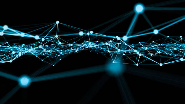 istock Wave of connection network dots of innovative creation 1301517881