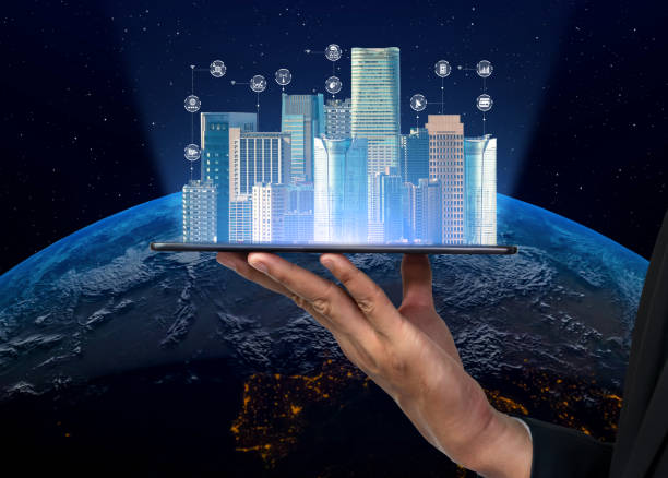istock Advanced communication and global internet network connection in smart city 1301518907