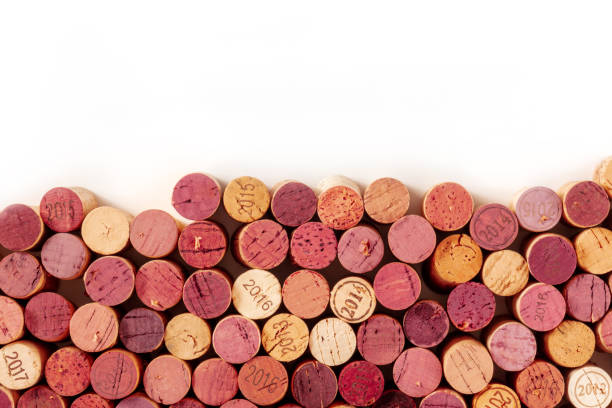 istock Wine corks background, a design template for a restaurant menu or winery brochure 1301523850