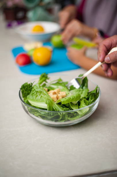 Close up of salad on the table
