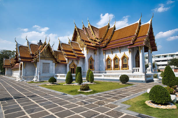 istock Marble temple in Bangkok during the day 1301529649