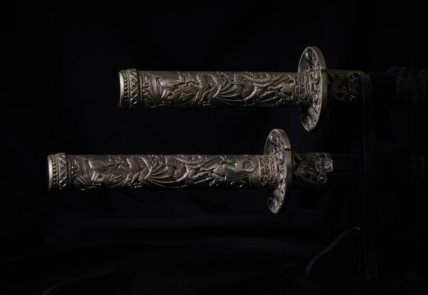 istock The handles of  katanas. 1301530263
