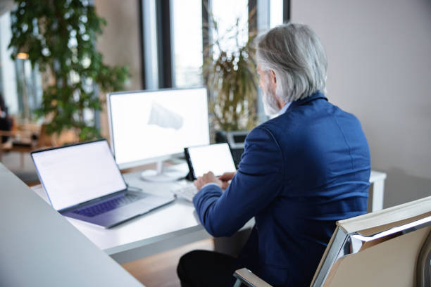 istock Caucasian Business Professional Working on 3D Models 1301532128